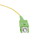 CableWholesale SCSC-00302 SC/APC Simplex Fiber Optic Patch Cable, OS2 9/125 Singlemode, Yellow Jacket, Green Connector, 2 meter (6.6 foot)