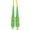 CableWholesale SCSC-00303 SC/APC Simplex Fiber Optic Patch Cable, OS2 9/125 Singlemode, Yellow Jacket, Green Connector, 3 meter (10 foot)