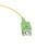 CableWholesale SCSC-00303 SC/APC Simplex Fiber Optic Patch Cable, OS2 9/125 Singlemode, Yellow Jacket, Green Connector, 3 meter (10 foot)