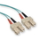 CableWholesale SCSC-31005 10 Gigabit Aqua Fiber Optic Cable, SC / SC, Multimode, Duplex, 50/125, 5 meter (16.5 foot)