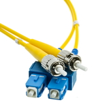 CableWholesale SCST-01202 Fiber Optic Cable, SC / ST, Singlemode, Duplex, 9/125, 2 meter (6.6 foot)