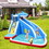 Costway 01642387 4-in-1 Inflatable Water Slide Park with Long Slide and 735W Blower