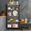 Costway 01695724 4-Tier Industrial Freestanding Bookshelf with Metal Frame