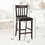 Costway 02179834 25 Inches Set of 2 Bar Stools with Rubber Wood Legs