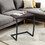 Costway 02195873 Steel Frame C-shaped Sofa Side End Table-Coffee