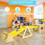 Costway 02364758 5 in 1 Kids Triangle Climber Play Gym Set with 2 Ramps