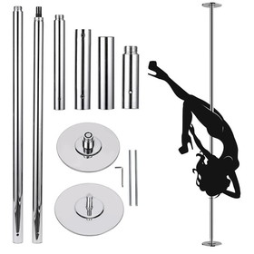 Costway 02964785 45mm Portable and Adjustable Professional Spinning Dance Stripper Pole