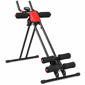 Costway 03645278 Abdominal Workout Equipment with LCD Monitor for Home Gym