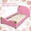 Costway 03954172 Kids Children Upholstered Berry Pattern Toddler Bed