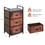 Costway 04865132 Industrial 3-Layers Fabric Dresser with Fabric Drawers and Steel Frame