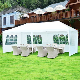 Costway 04917285 10 x 20 Feet Outdoor Party Wedding Canopy Tent with Removable Walls and Carry Bag