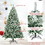 Costway 05746132 6 Feet Snow Flocked Artificial Christmas Tree Hinged with 928 Tips