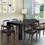 Costway 05798321 63 Inch Rectangular Modern Dining Kitchen Table for 6 People