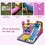 Costway 06435982 Sweet Candy Inflatable Bounce House with Water Slide and 480W Blower