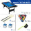 Costway 07381542 6 Feet Foldable Billiard Pool Table with Complete Set of Balls-Blue