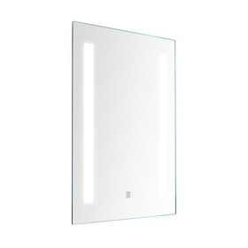Costway 07429856 27.5-Inch LED Bathroom Makeup Wall-mounted Mirror