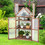 Costway 07589621 Cold Frame Mini Wooden Greenhouse for Vegetable and Flower-Brown