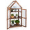 Costway 07589621 Cold Frame Mini Wooden Greenhouse for Vegetable and Flower-Brown