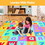 Costway 07953182 Kids Foam Interlocking Puzzle Play Mat with Alphabet and Numbers 72 Pieces Set