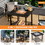 Costway 08273149 31 Inch Outdoor Fire Pit Dining Table with Cooking BBQ Grate