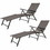 Costway 08913456 Set of 2 Adjustable Chaise Lounge Chair with 5 Reclining Positions