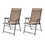 Costway 08916542 2 Pieces Outdoor Patio Folding Chair with Armrest for Camping Garden