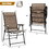 Costway 08916542 2 Pieces Outdoor Patio Folding Chair with Armrest for Camping Garden