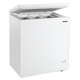 Costway 09351674 5.2 Cu.ft Chest Freezer Upright Single Door Refrigerator with 3 Baskets-White