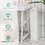Costway 09367124 Free Standing Toilet Paper Holder with 4 Shelves and Top Slot for Bathroom-White