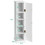 Costway 09367124 Free Standing Toilet Paper Holder with 4 Shelves and Top Slot for Bathroom-White