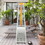 Costway 09671582 42 000 BTU Stainless Steel Pyramid Patio Heater With Wheels