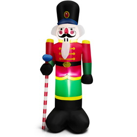 Costway 12097453 8 Feet Inflatable Nutcracker Soldier with 2 Built-in LED Lights