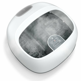 Costway 12350764 Steam Foot Spa Massager With 3 Heating Levels and Timers-White