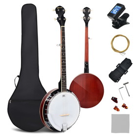 Costway 12395078 Sonart 5 String Geared Tunable Banjo with case