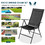 Costway 12607459 Set of 2 Adjustable Portable Patio Folding Dining Chair Recliners-Black