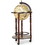 Costway 12639754 17 Inch Italian Style Design Wooden Globe Liquor Bottle Wine Rack with Wheels