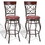 Costway 12678430 2 Pieces 30 Inch 360 Degree Swivel Bar Stools with Leather Padded Seat