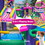 Costway 12740635 6-in-1 Kids Inflatable Unicorn-themed Bounce House with 735W Blower