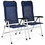 Costway 12798430 2Pcs Patio Dining Chair with Adjust Portable Headrest-Blue