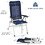 Costway 12798430 2Pcs Patio Dining Chair with Adjust Portable Headrest-Blue