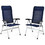 Costway 12798430 2Pcs Patio Dining Chair with Adjust Portable Headrest-Blue