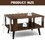 Costway 12854637 Compact Retro Mid-Century Coffee Table with Storage Open Shelf-Rustic Brown