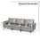 Costway 13248659 Modular 3-Seat Sofa Couch with Socket USB Ports and Side Storage Pocket-Light Gray