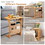 Costway 13867920 Bamboo Sofa Table End Table Bedside Table with Storage Bag