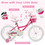 Costway 13986475 Kids Bicycle 18 Inch Toddler and Kids Bike with Training Wheels for 6-8 Year Old Kids-Pink