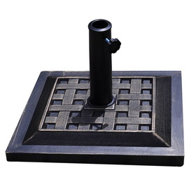 Costway 14259067 17.5 Inch Heavy Duty Square Umbrella Base Stand of 30 lbs for Outdoor