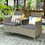 Costway 14327805 2-Person Patio Rattan Conversation Furniture Set with Coffee Table