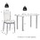 Costway 14580367 5 Pieces Dining Set with 4 PVC Leather Chairs