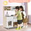 Costway 14957380 Vintage Play Kitchen Pretend Kids Cooking Playset Toys with Water Dispense