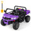 Costway 15247938 12V Kids Ride On Truck Car with Remote Control and 2 Seaters-Purple